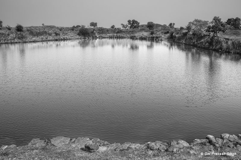 Innovative Water Supply System from Mining Pit -The stone mine pit which supplies piped drinking water to Santal Tola
