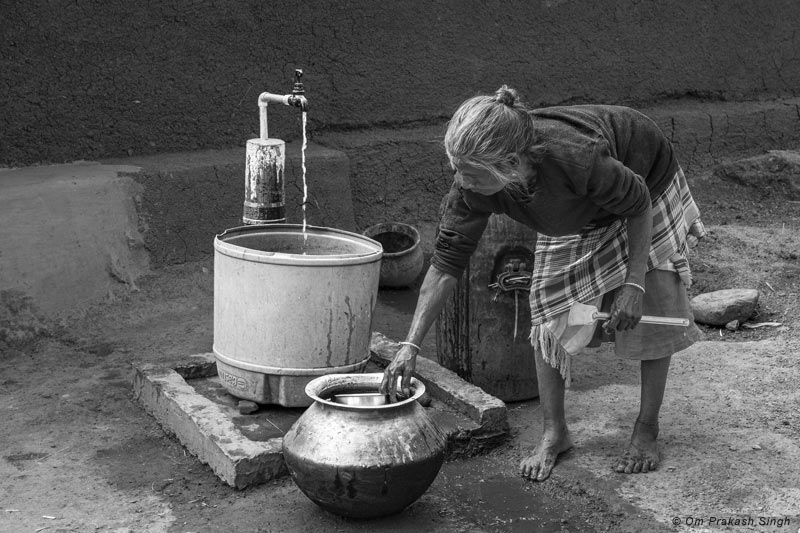 Innovative Water Supply System from Mining Pit - Collecting water for domestic use from a household tap in Santal Tola