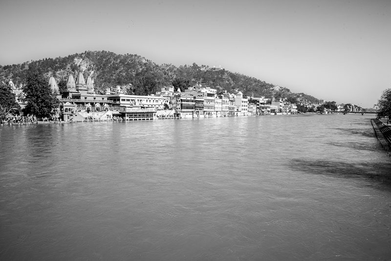 River Ganges at Haridwar, Uttarakhand, touching the plains for the first time