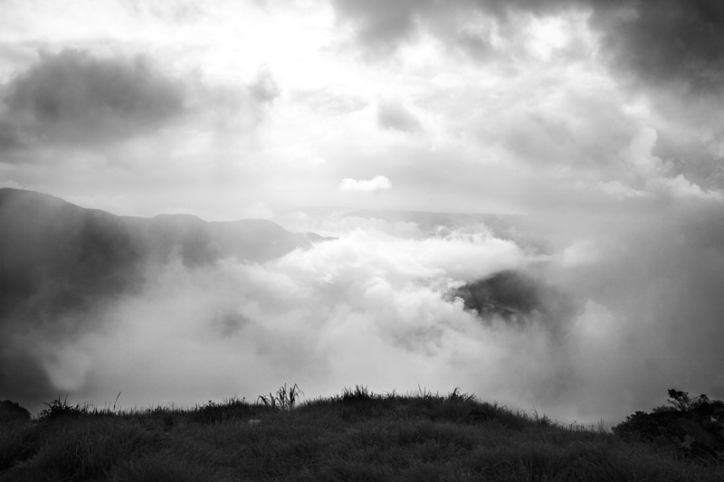 Rain-bearing monsoon clouds at Mawsynram, East Khasi Hill district, Meghalaya. Thick, swirling clouds give this northeastern state its name – 'the abode of clouds'