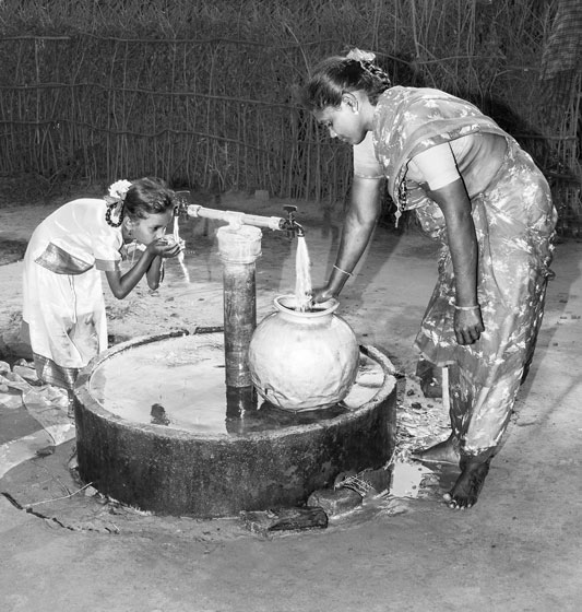 A public tapstand supplying water for drinking and domestic use in Nellore district, Andhra Pradesh